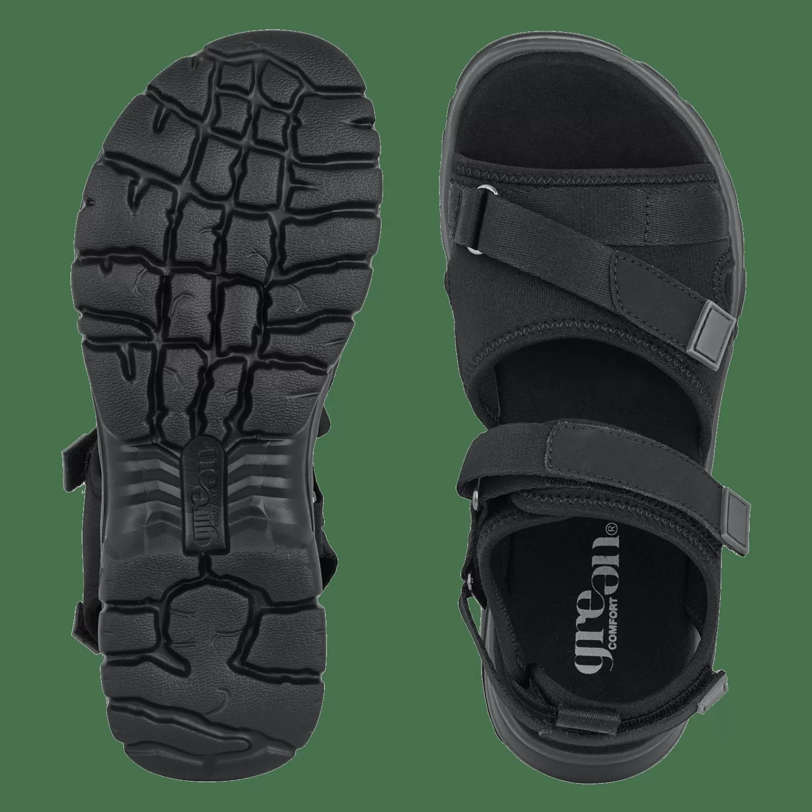 kiruna_kyra__sort_3-2.webp Sandaler Med Flad Sål>Green Comfort Kiruna Kyra - Sort