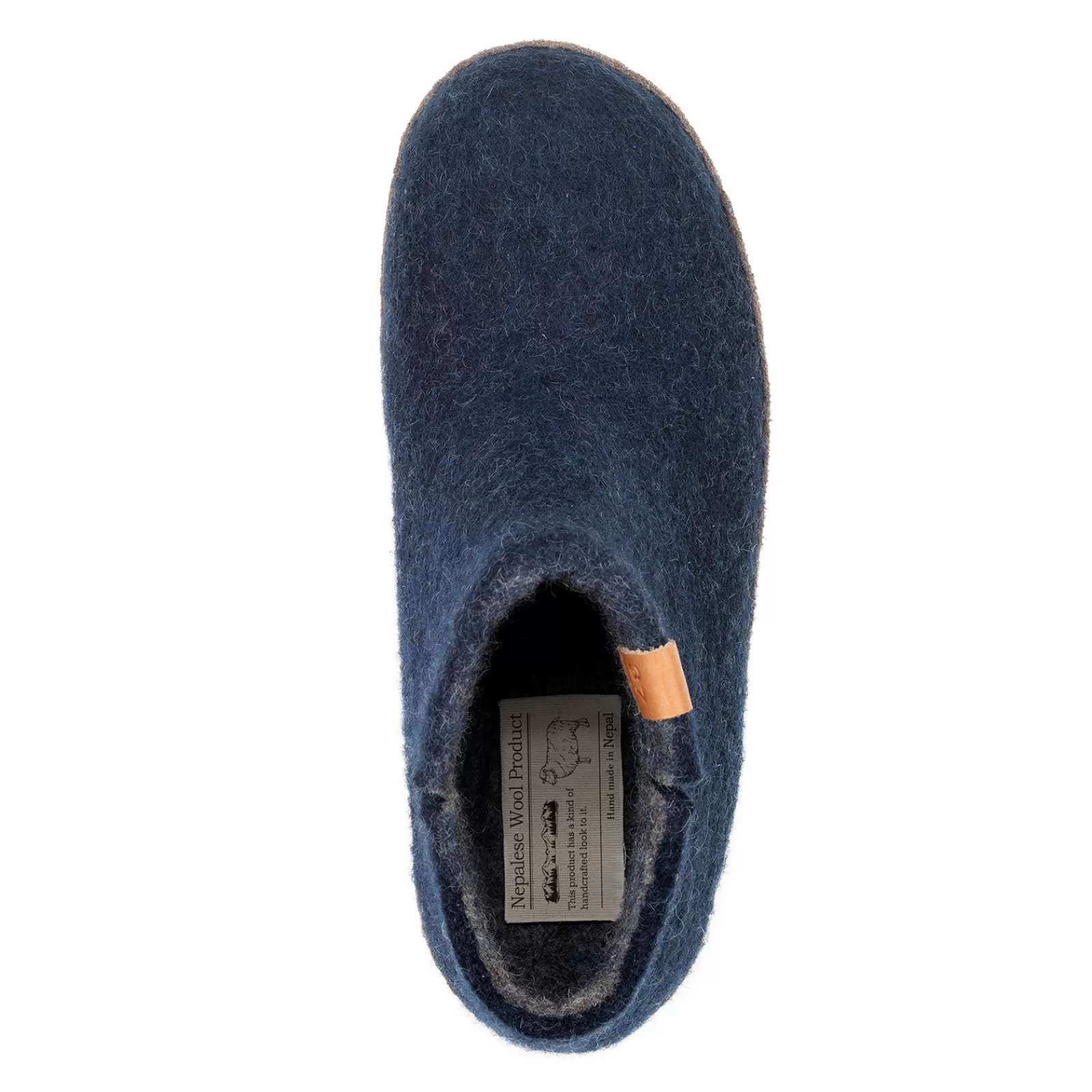 wool_everest__marine_blue_3-3.webp Hjemmesko Med Skindsål>Green Comfort Wool Everest - Marine Blue