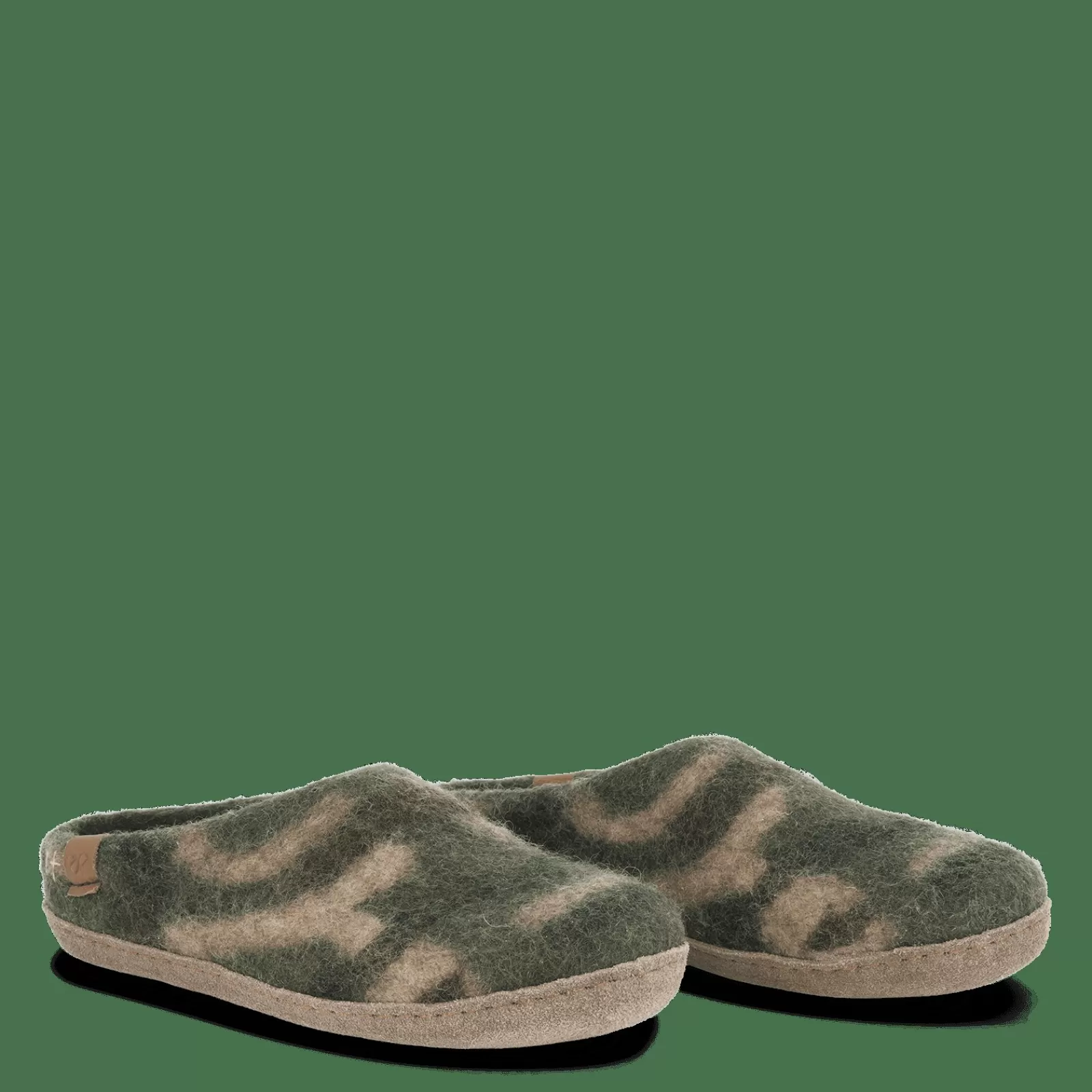 wool_makalu__mix_olive_4-3.webp Hjemmesko Med Skindsål>Green Comfort Wool Makalu - Mix Olive