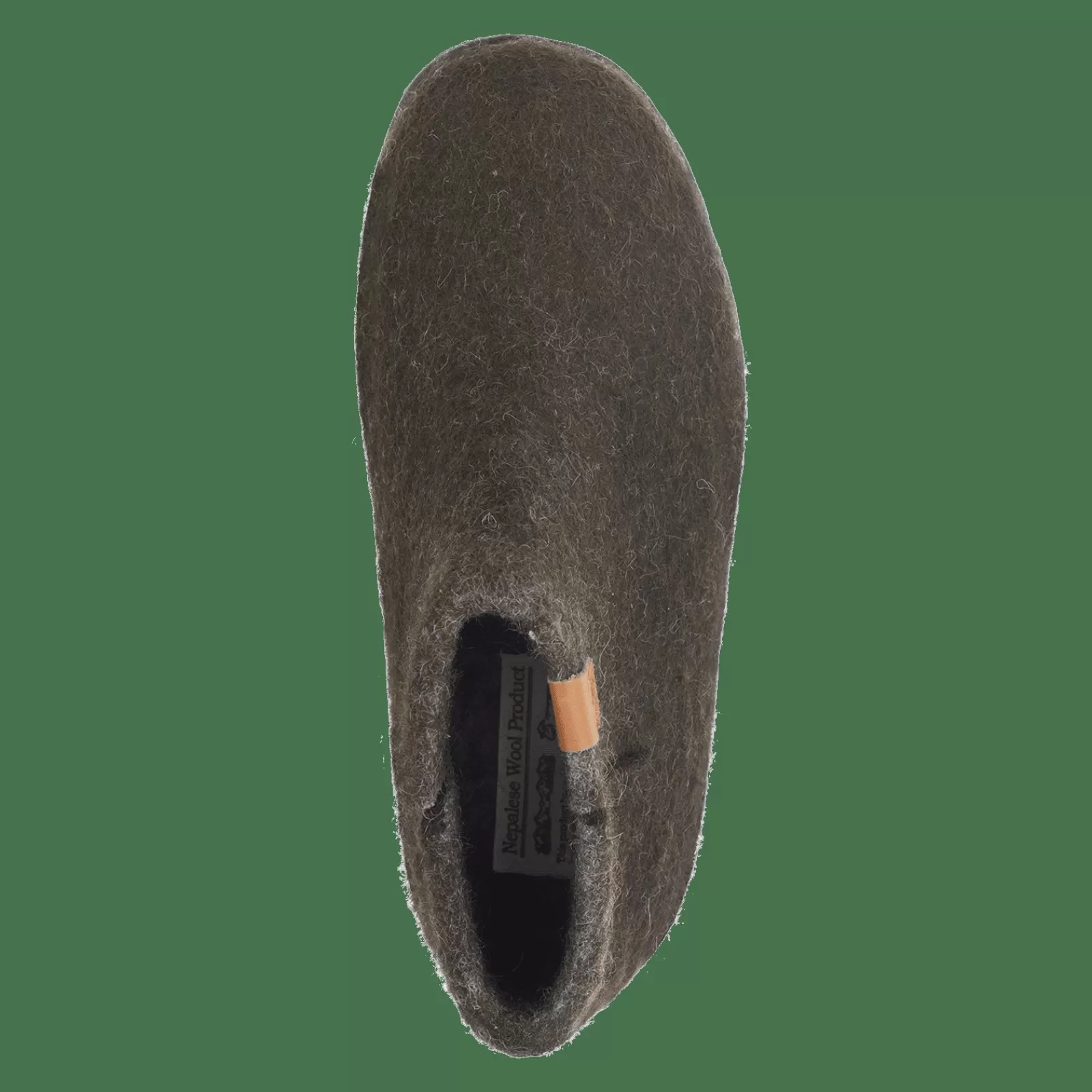 wool_nepal__brown_3-1.webp Hjemmesko Med Gummisål>Green Comfort Wool Nepal - Brown