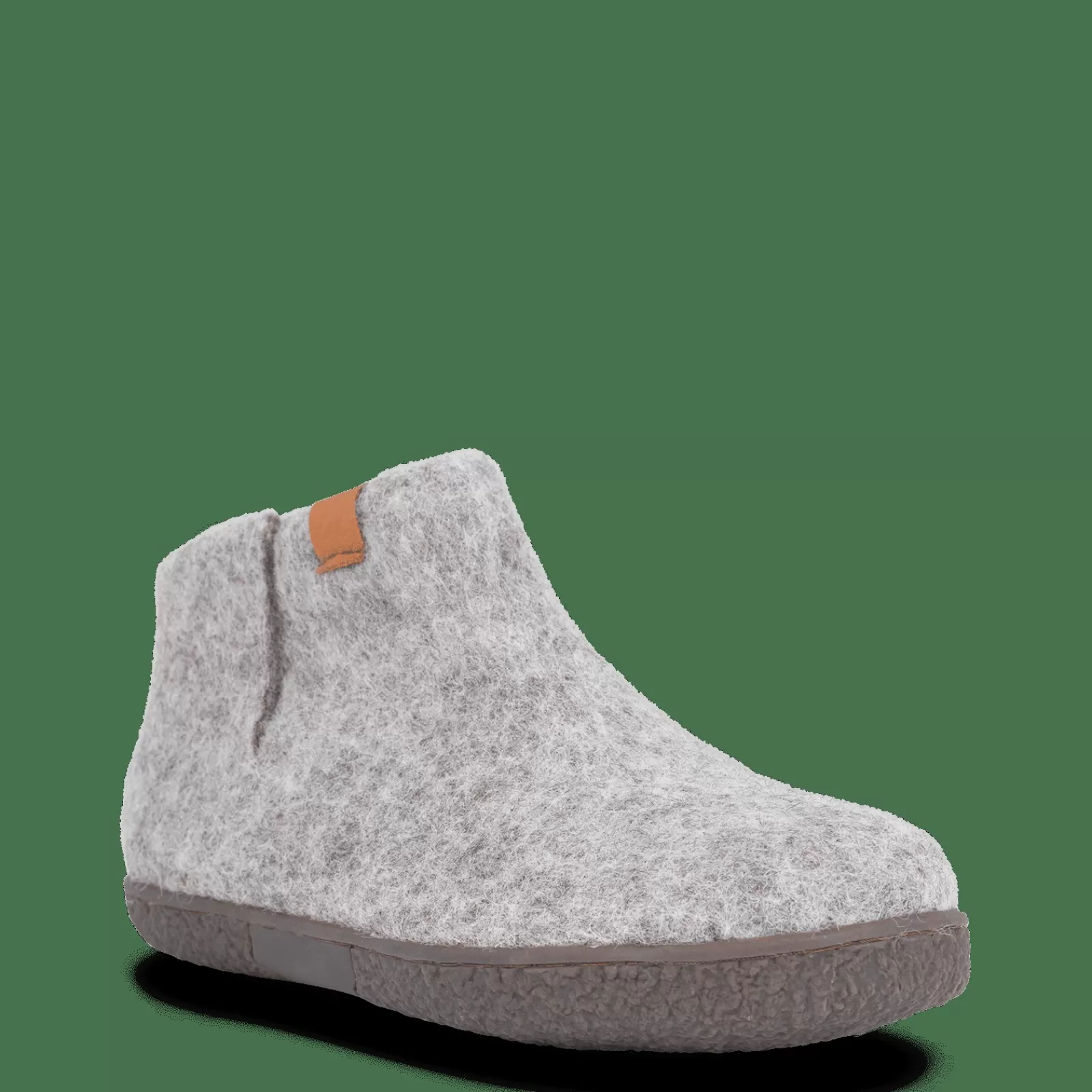 wool_nepal__light_grey_2-3.webp Hjemmesko Med Gummisål>Green Comfort Wool Nepal - Light Grey